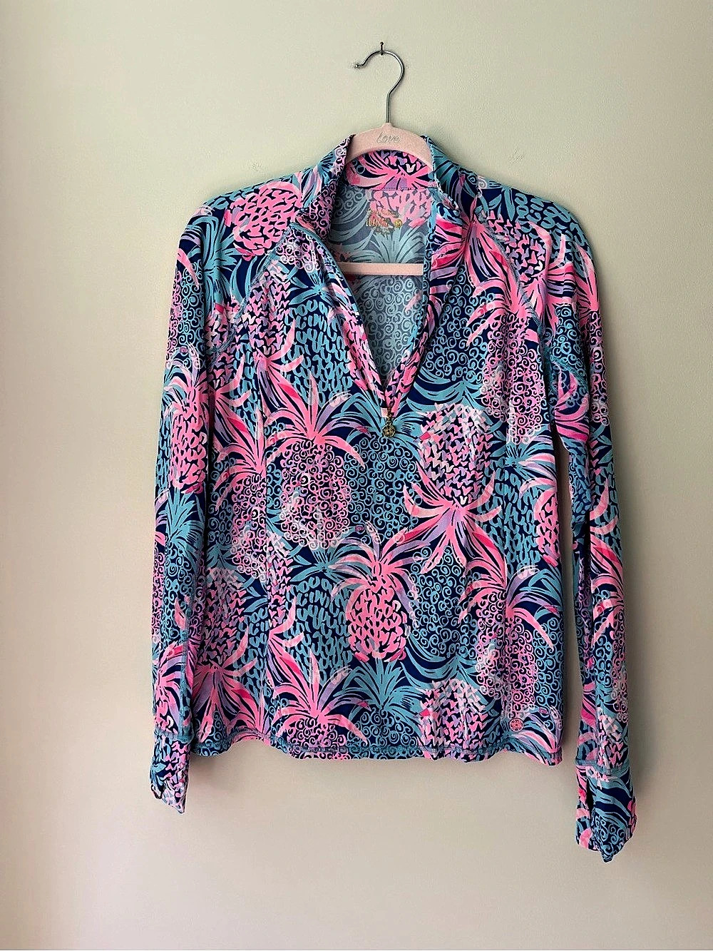 Lilly Pulitzer UPF 50+ Top Floral in Blue & Pink
